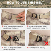 Thumbnail for PREMIUM Men Casual Military Belt Tactical Waistband Rescue Rigger Nylon Belt USA