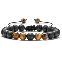 Thumbnail for Tiger Eye Couple Bracelets Matte Black Agate Beads Bracelet