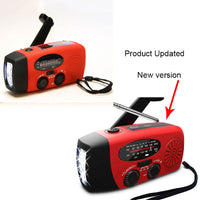 Thumbnail for Solar hand crank USB charging radio flashlight