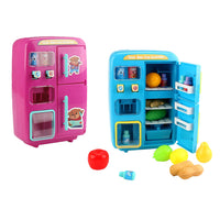 Thumbnail for Kitchen Refrigerator Toy Fridge Playset With Play Food Set Pretend For Kids