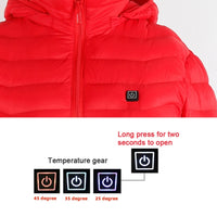 Thumbnail for New Heated Jacket Coat USB Electric Jacket Cotton Coat Heater Thermal Clothing Heating Vest Men's Clothes Winter