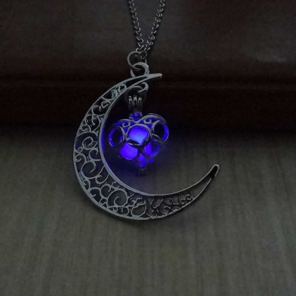 Glow In the Dark Moon Necklace