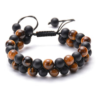 Thumbnail for Tiger Eye Couple Bracelets Matte Black Agate Beads Bracelet