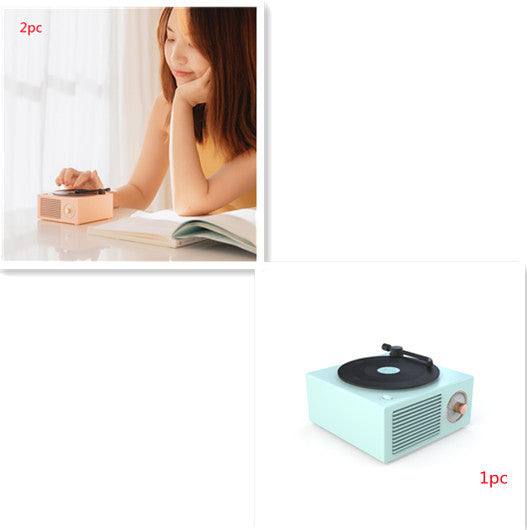 Wireless mini portable retro phonograph bluetooth speaker