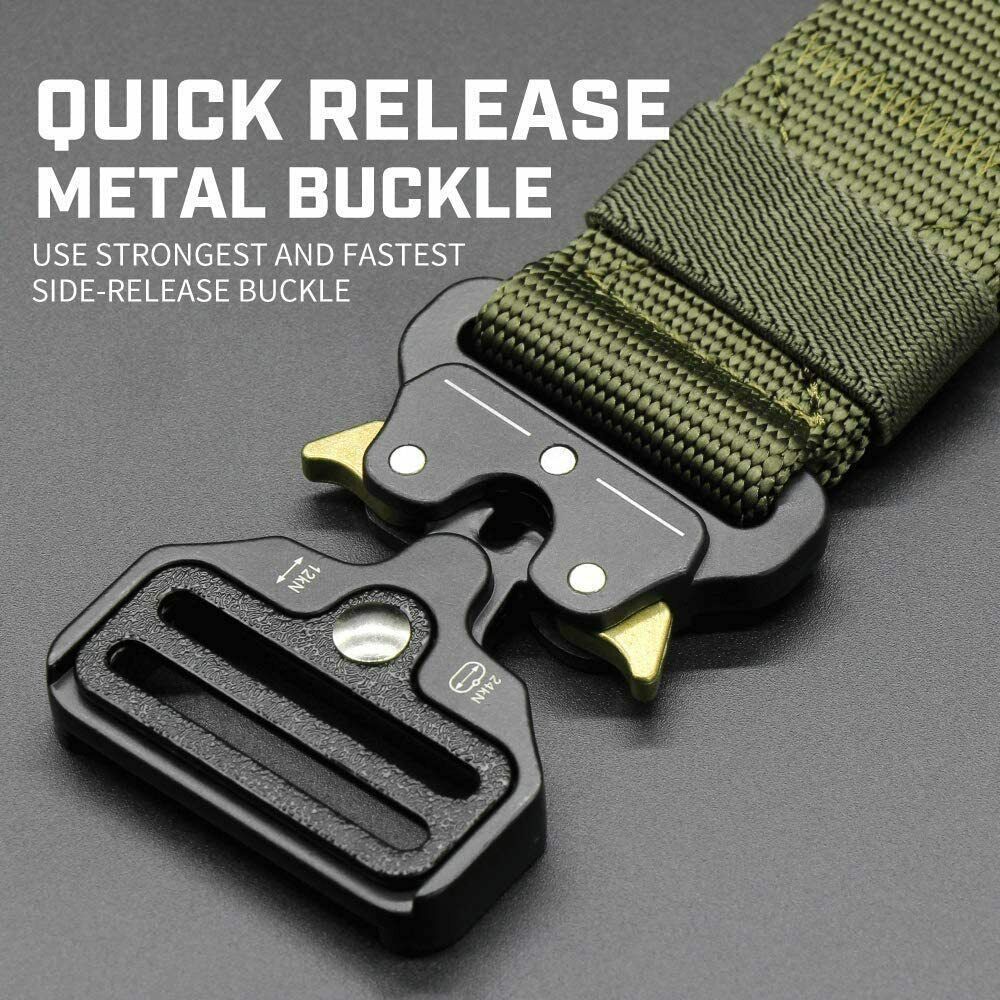 Military Tactical Belt Heavy Duty Security Working Utility Nylon Army Waistband