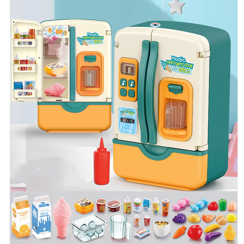 Pretend To Play Simulation Double Spray Refrigerator