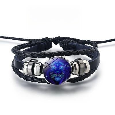 12 Constellations Luminous Bracelet Fashion Nightlight Punk Style Starry Sky Bracelet For Men Women Children