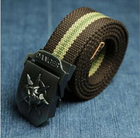 Thumbnail for Men Canvas Skull Metal Belt