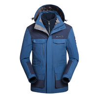 Thumbnail for Winter Men Ski Jacket Waterproof Windproof Breathable Warm Softshell Long Sleeved Coat