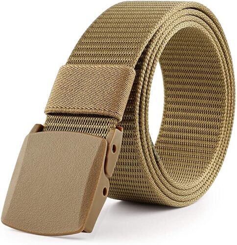 Mens Outdoor Sports Military Tactical Nylon Waistband Canvas Web Belt Adjustable