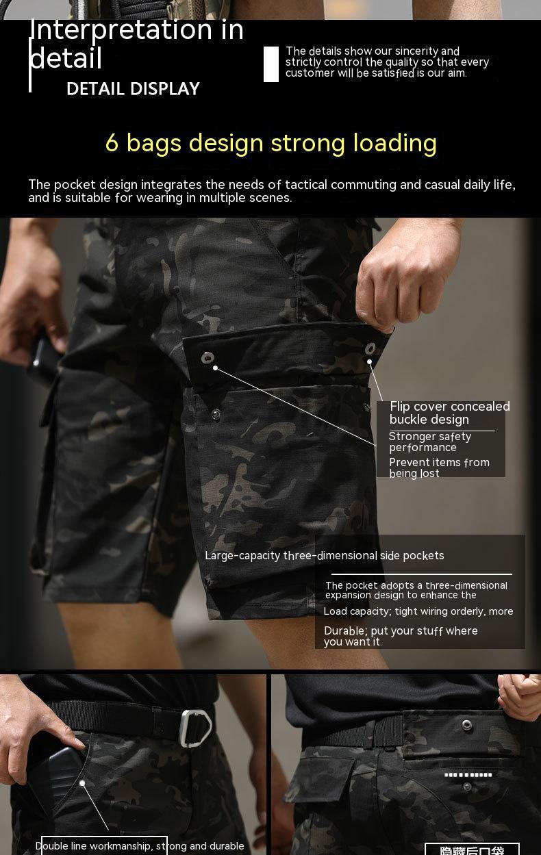 Multi-pocket Men's Summer Tactical Pants Commuter Shorts