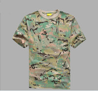 Thumbnail for Mesh Round Neck Foreign Military Camouflage T-shirt Military Fan Camouflage Short Sleeves