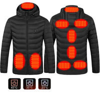 Thumbnail for New Heated Jacket Coat USB Electric Jacket Cotton Coat Heater Thermal Clothing Heating Vest Men's Clothes Winter