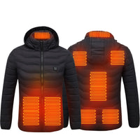 Thumbnail for New Heated Jacket Coat USB Electric Jacket Cotton Coat Heater Thermal Clothing Heating Vest Men's Clothes Winter