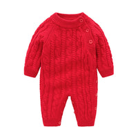 Thumbnail for Fashion Newborn Baby Fleece-lined Jumpsuit